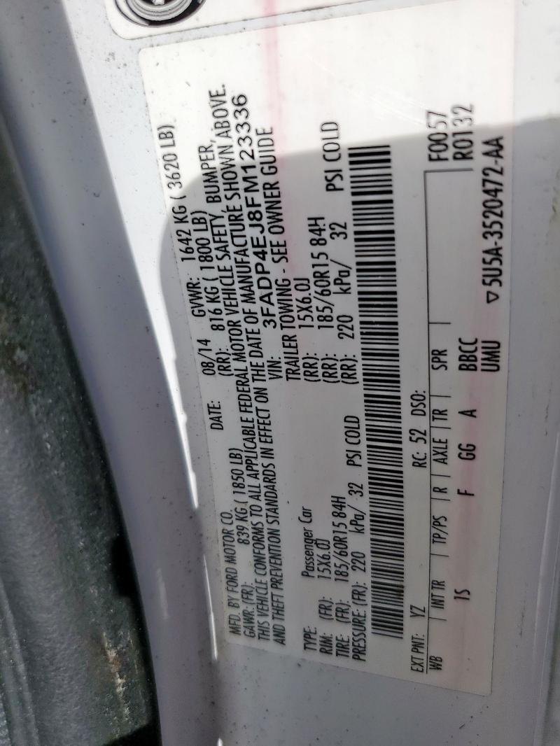 2015 FORD FIESTA SE 3FADP4EJ8FM123336
