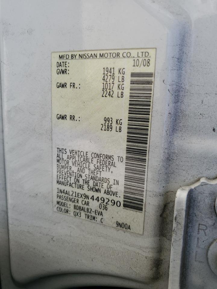 Lot #3265220980 2009 NISSAN ALTIMA 2.5