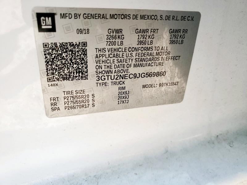 2018 GMC SIERRA K15 - 3GTU2NEC9JG569860