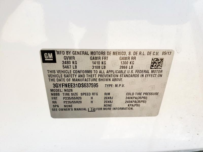 2013 CADILLAC SRX PREMIU - 3GYFNEE31DS637595