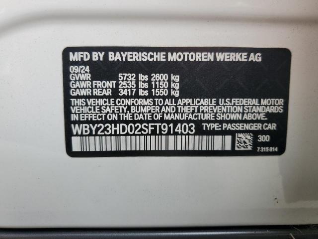 2025 BMW I4 EDRIVE WBY23HD02SFT91403