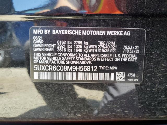 2021 BMW X5 XDRIVE40I 5UXCR6C08M9H56812