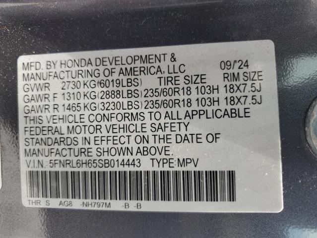 2025 HONDA ODYSSEY EX 5FNRL6H65SB014443