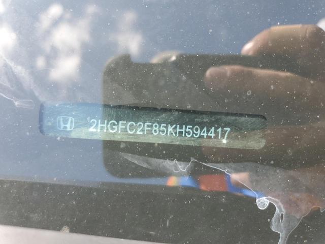 2019 HONDA CIVIC SPOR 2HGFC2F85KH594417