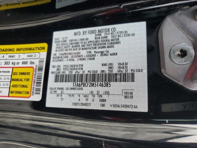 2021 FORD MUSTANG GT 1FA6P8CF2M5146385
