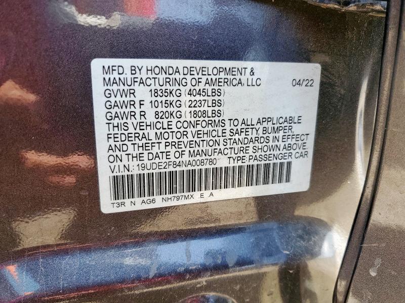 2022 ACURA ILX PREMIU 19UDE2F84NA008780