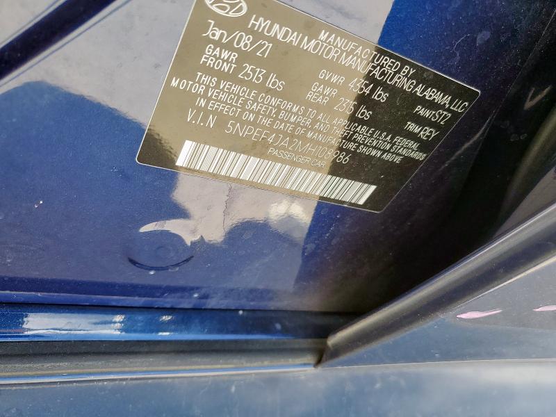 2021 HYUNDAI SONATA SEL - 5NPEF4JA2MH108986