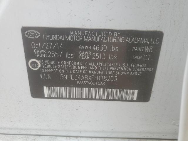2015 HYUNDAI SONATA SPO 5NPE34ABXFH118203