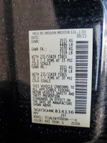 2021 NISSAN ROGUE SL 5N1AT3CA4MC814136