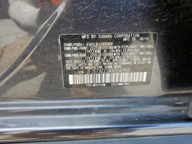 2019 SUBARU CROSSTREK JF2GTACC0KH354950