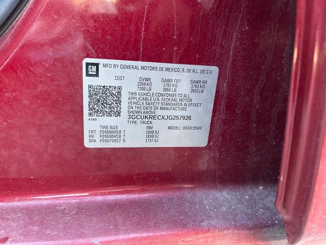 2018 CHEVROLET SILVERADO - 3GCUKRECXJG257926