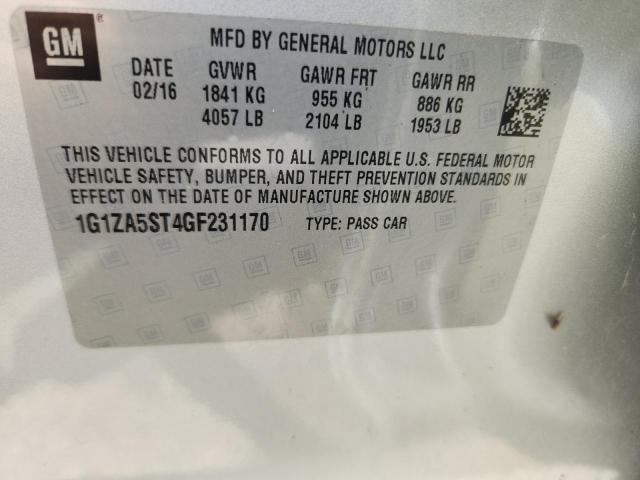 2016 CHEVROLET MALIBU L 1G1ZA5ST4GF231170