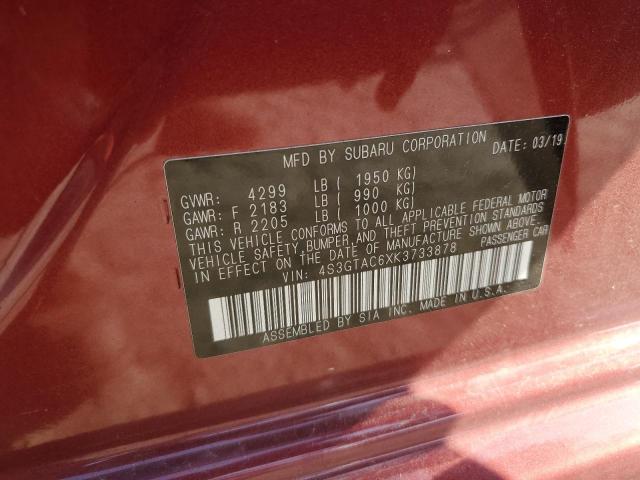 2019 SUBARU IMPREZA PR 4S3GTAC6XK3733878