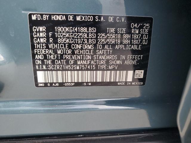 2025 HONDA HR-V SPORT 3CZRZ1H52SM757415