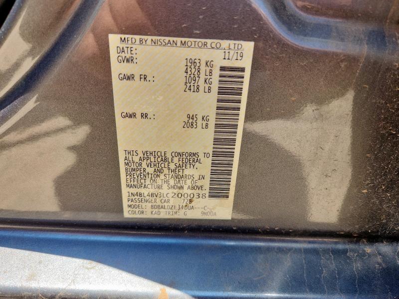 2020 NISSAN ALTIMA S - 1N4BL4BV3LC200038