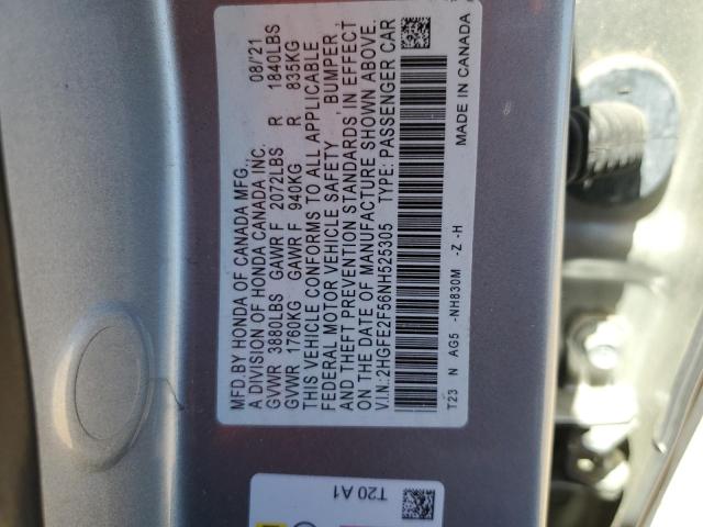2022 HONDA CIVIC SPOR 2HGFE2F56NH525305