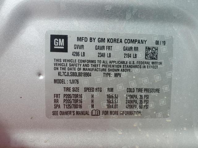 2020 CHEVROLET TRAX 1LT - KL7CJLSB0LB018904