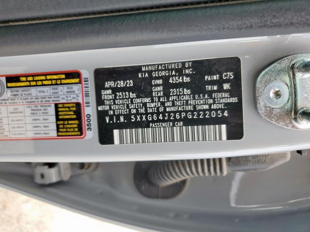2023 KIA K5 GT LINE 5XXG64J26PG222054