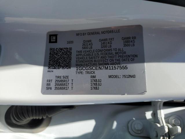 2021 CHEVROLET COLORADO L - 1GCGSCEN7M1157555