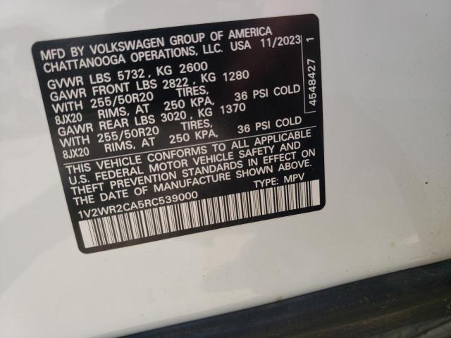 2024 VOLKSWAGEN ATLAS SE 1V2WR2CA5RC539000