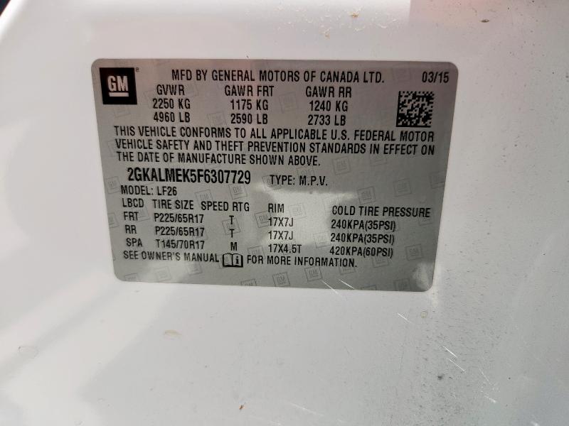 2015 GMC TERRAIN SL 2GKALMEK5F6307729