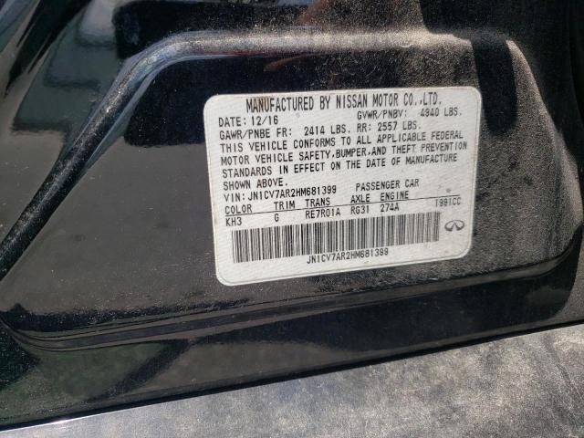 2017 INFINITI Q50 BASE JN1CV7AR2HM681399