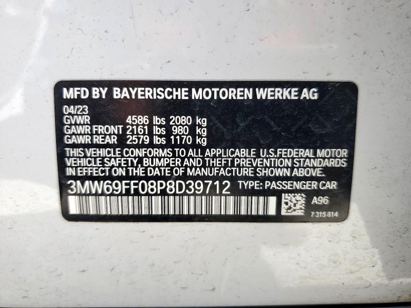 2023 BMW 330I - 3MW69FF08P8D39712