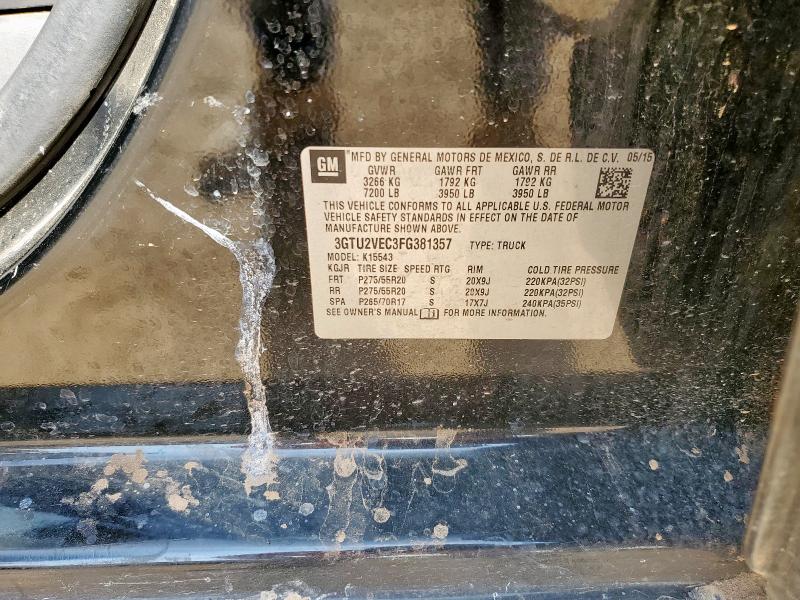 2015 GMC SIERRA K15 3GTU2VEC3FG381357