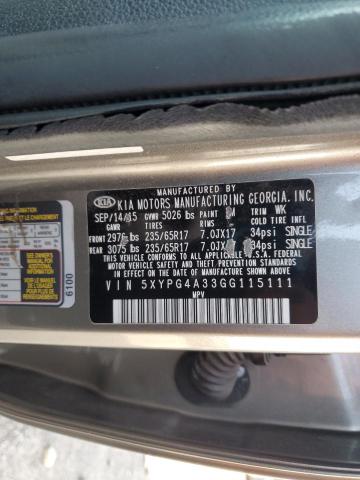 2016 KIA SORENTO LX - 5XYPG4A33GG115111