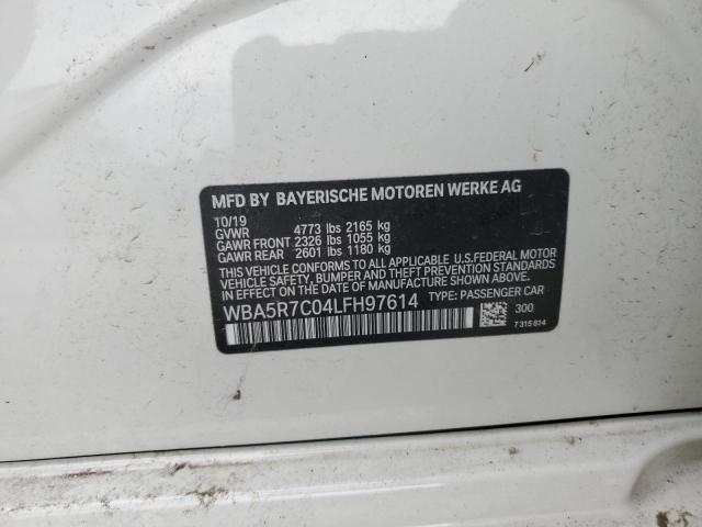 2020 BMW 330XI WBA5R7C04LFH97614