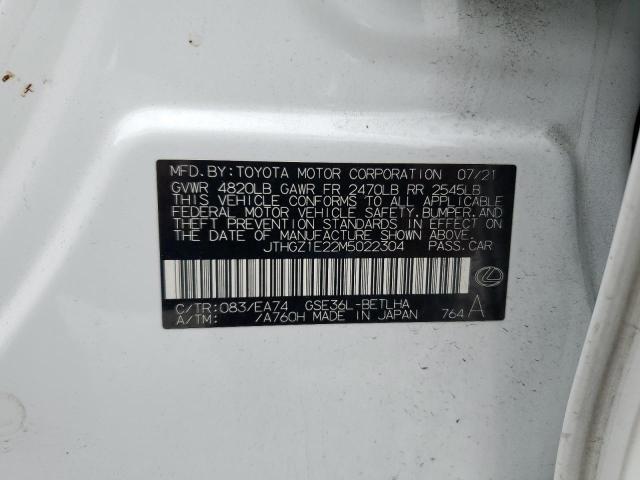 2021 LEXUS IS 350 F S JTHGZ1E22M5022304