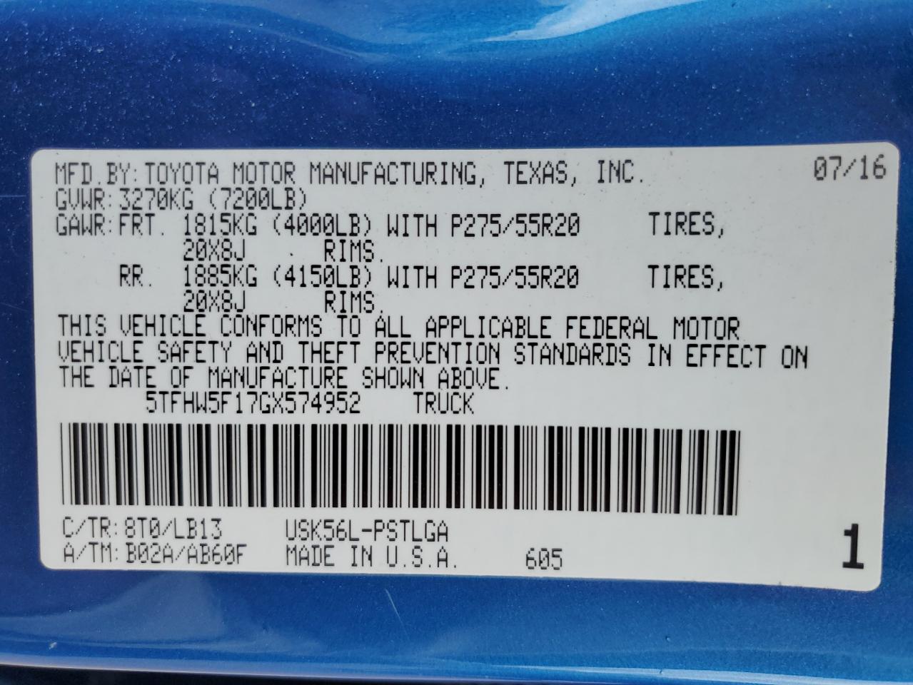 TOYOTA TUNDRA CREWMAX LIMITED