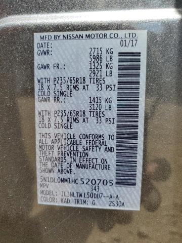2017 INFINITI QX60 5N1DL0MM1HC520705