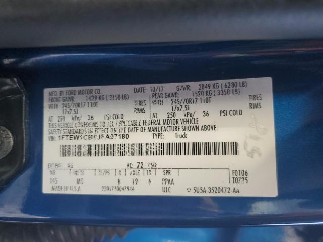 2018 FORD F150 SUPER - 1FTEW1CB8JFA97180