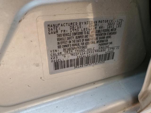 2015 NISSAN SENTRA S - 3N1AB7AP4FY319423