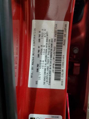 2021 MAZDA 3 PREFERRE JM1BPBLL5M1402960