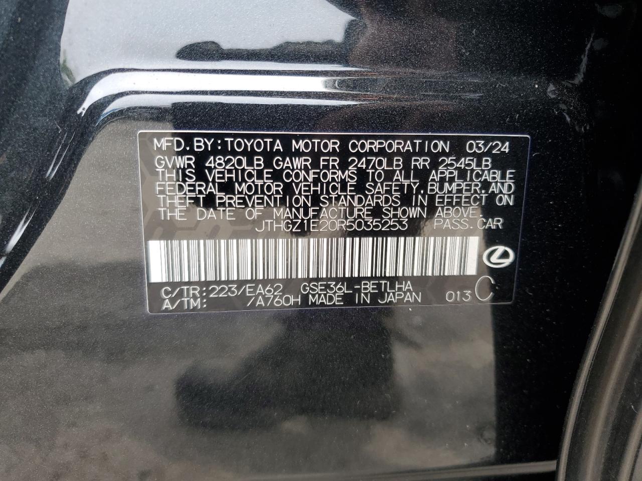 LEXUS IS 350 F SPORT