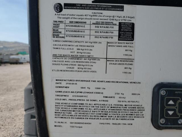 2019 HEARTLAND TORQUE #3308482276