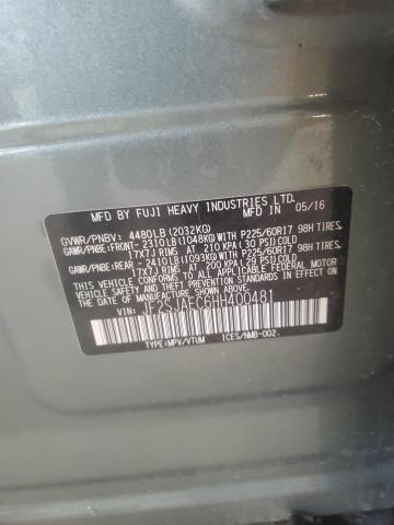 2017 SUBARU FORESTER 2 JF2SJAEC6HH400481