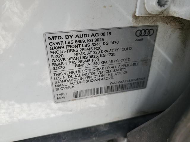 2018 AUDI Q7 PRESTIG WA1VAAF78JD052929