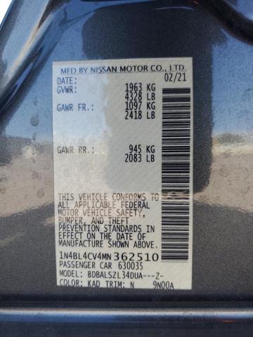 2021 NISSAN ALTIMA SR 1N4BL4CV4MN362510
