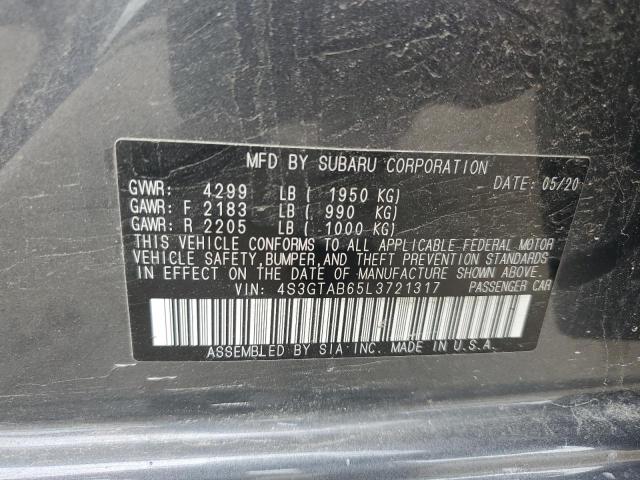 2020 SUBARU IMPREZA 4S3GTAB65L3721317