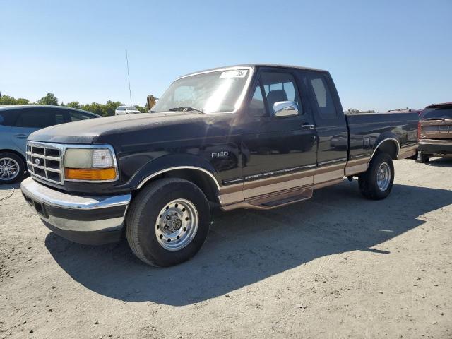 FORD F150 1995 black club cab gas 1FTEX15Y9SKC11436 photo #1
