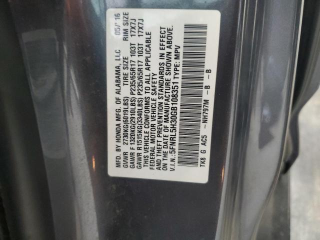 2016 HONDA ODYSSEY SE 5FNRL5H30GB108351