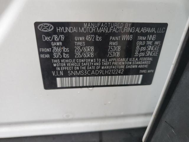 2020 HYUNDAI SANTA FE S 5NMS3CAD9LH212242