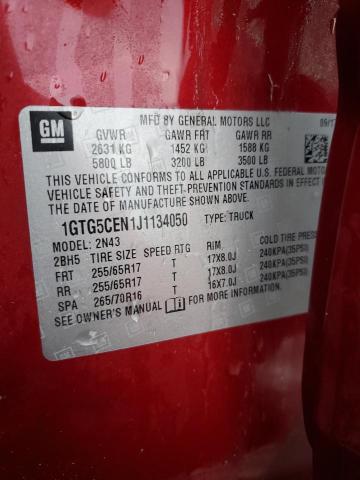 2018 GMC CANYON SLE 1GTG5CEN1J1134050