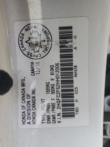 2017 HONDA CIVIC LX 2HGFC2F62HH012006