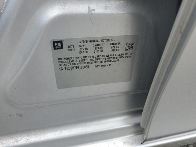 2015 CHEVROLET CRUZE LT 1G1PC5SB7F7105838