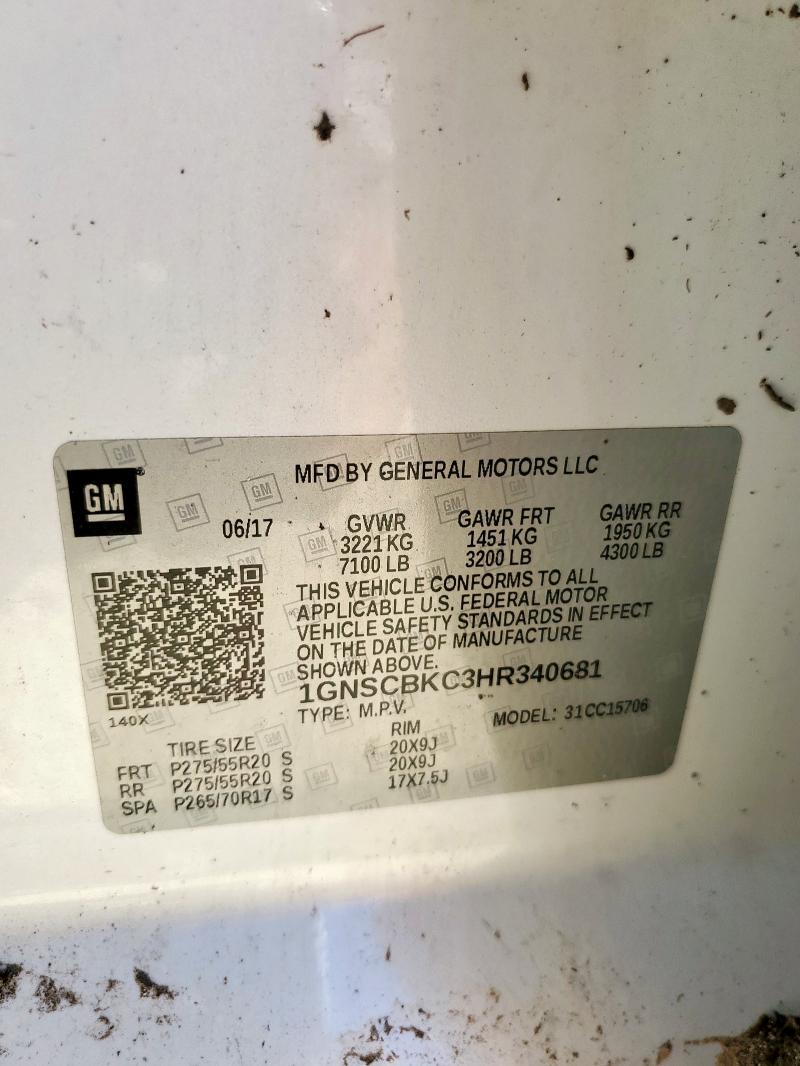 2017 CHEVROLET TAHOE C150 #3293485410