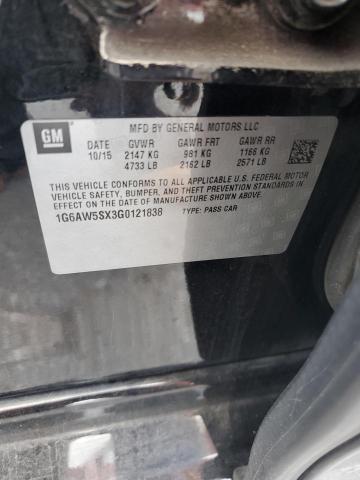 2016 CADILLAC CTS - 1G6AW5SX3G0121838